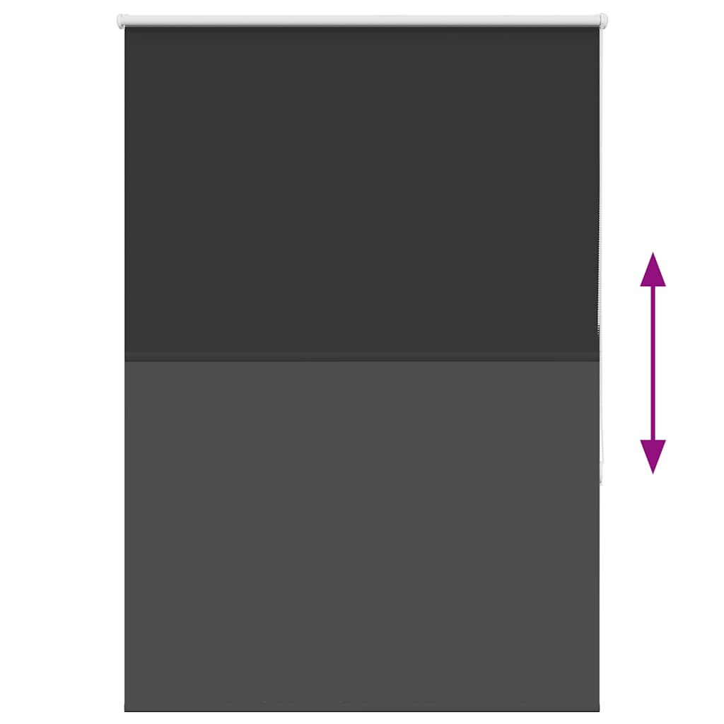 vidaXL Jaluzea cu rolă opaca negru 105x130 cm Latime material 100,7 cm