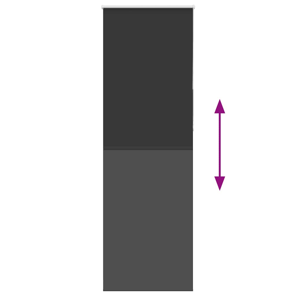 vidaXL Jaluzea cu role opace negru 65x230 cm lățime material 60,7 cm