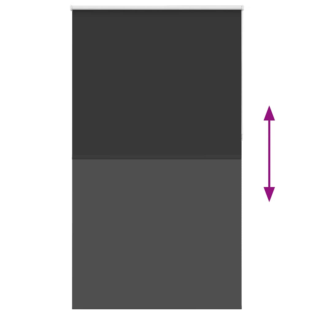 vidaXL Jaluzea cu role opace negru 130x230 cm lățime material 126,6 cm