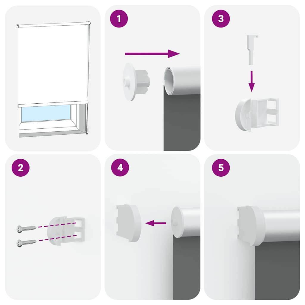 vidaXL Jaluzea cu rolă opaca 135x130 cm lățime material 131,6 cm vidaXL Jaluzea cu rolă opaca 135x130 cm lățime material 131,6 cm