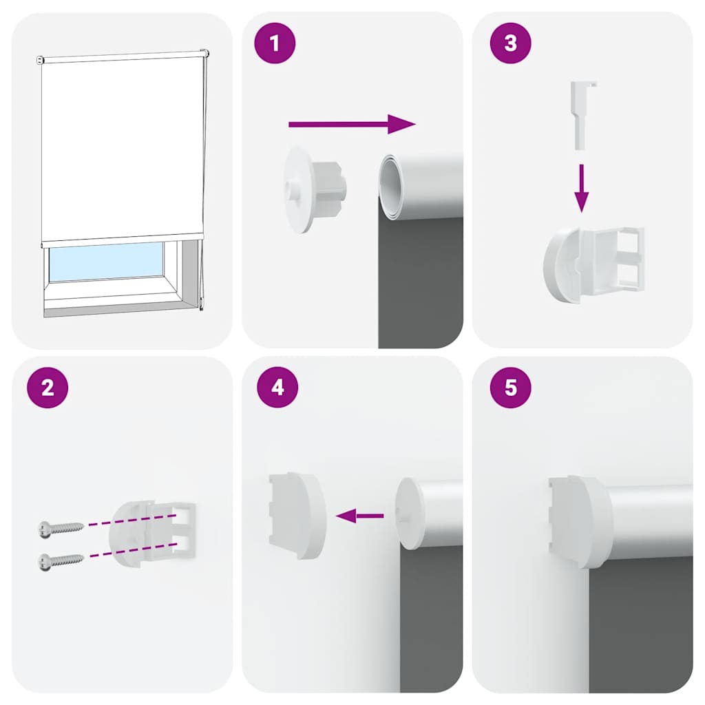 vidaXL Jaluzea cu role opace Ivoar 130x130 cm Lățime material 126,6 cm