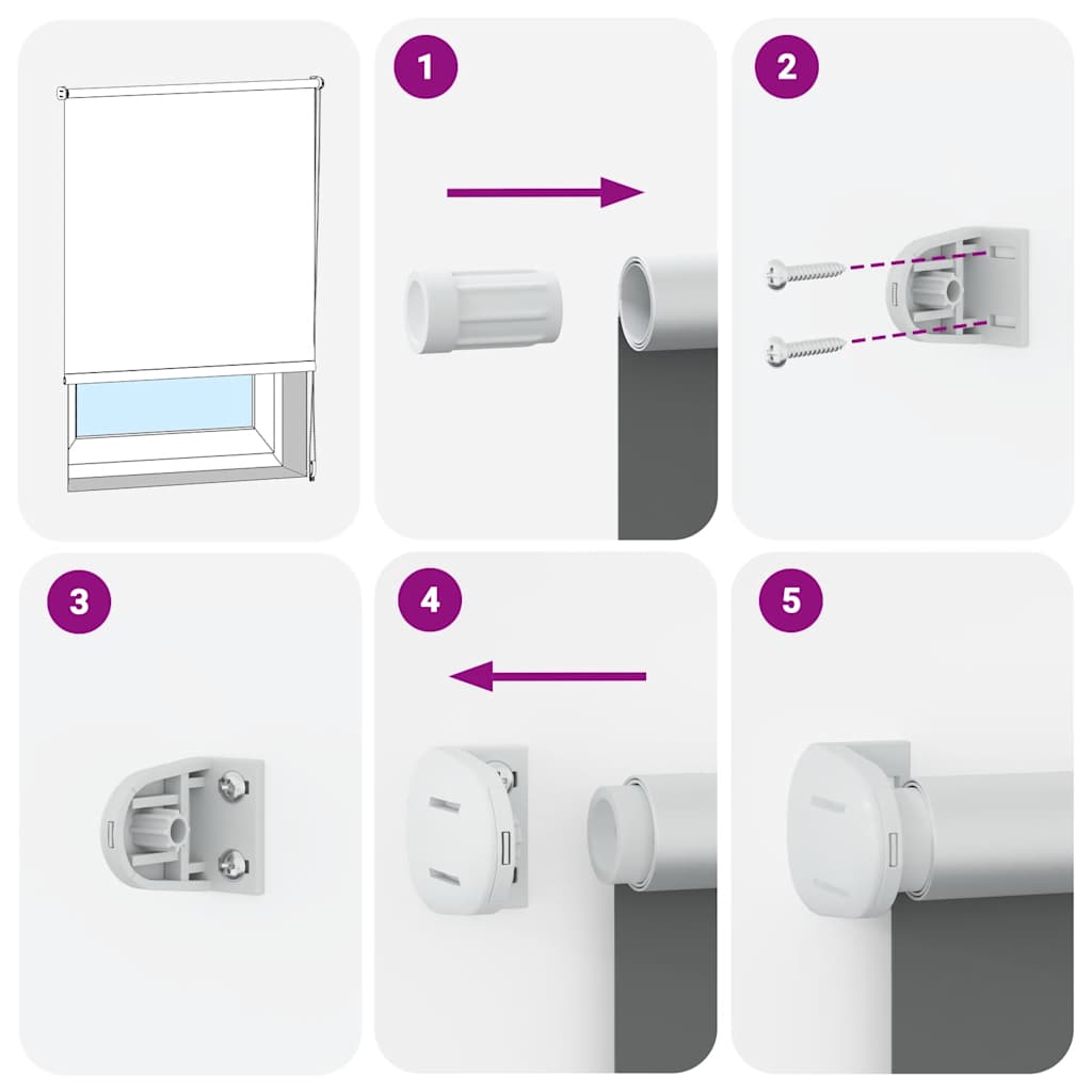 vidaXL Jaluzea cu role opace alb 80x150 cm lățime material 75,7 cm