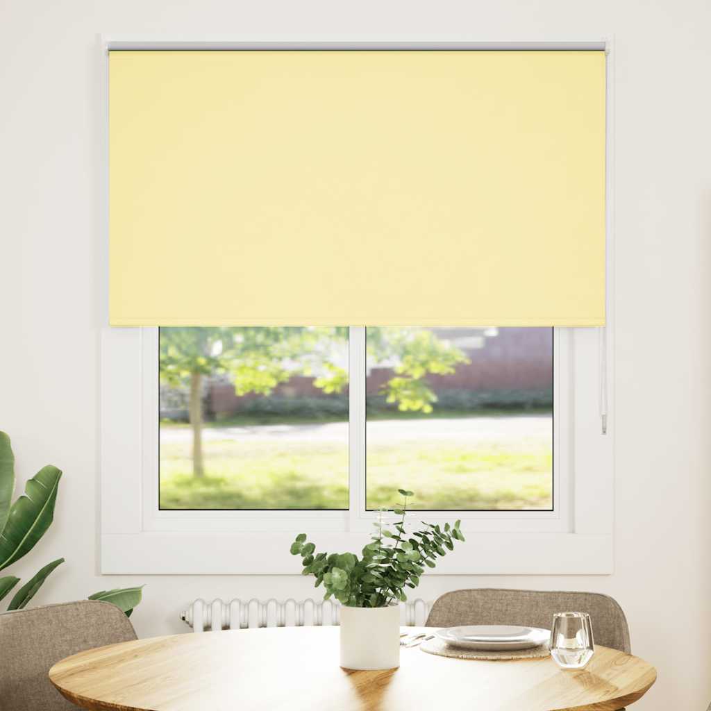 vidaXL Jaluzea cu role opace galben 125x130 cm lățime material 121,6 cm vidaXL Jaluzea cu role opace galben 125x130 cm lățime material 121,6 cm