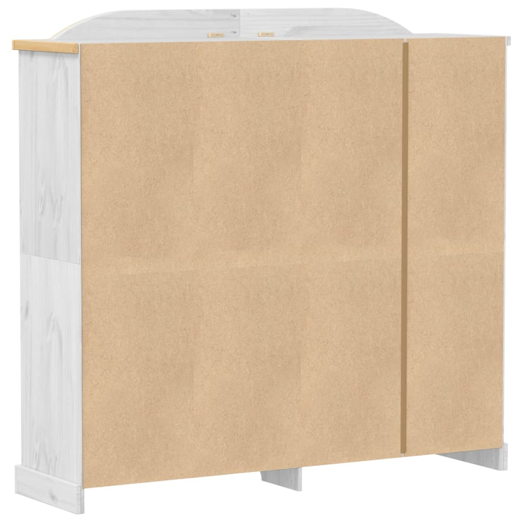 vidaXL Șifonier „Corona”, alb, 194x52x186 cm, lemn masiv de pin