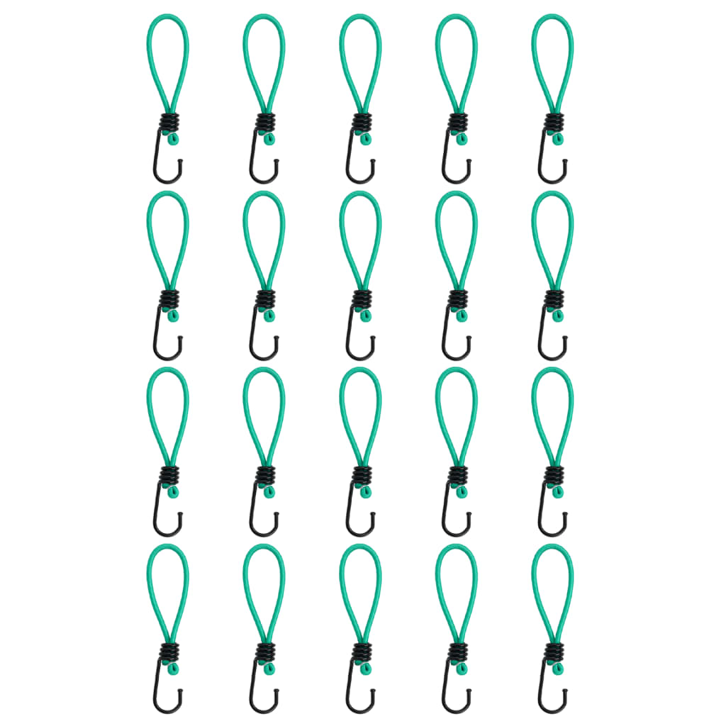 vidaXL Corzi elastice cu cârlige, 20 buc., 15 cm vidaXL Corzi elastice cu cârlige, 20 buc., 15 cm