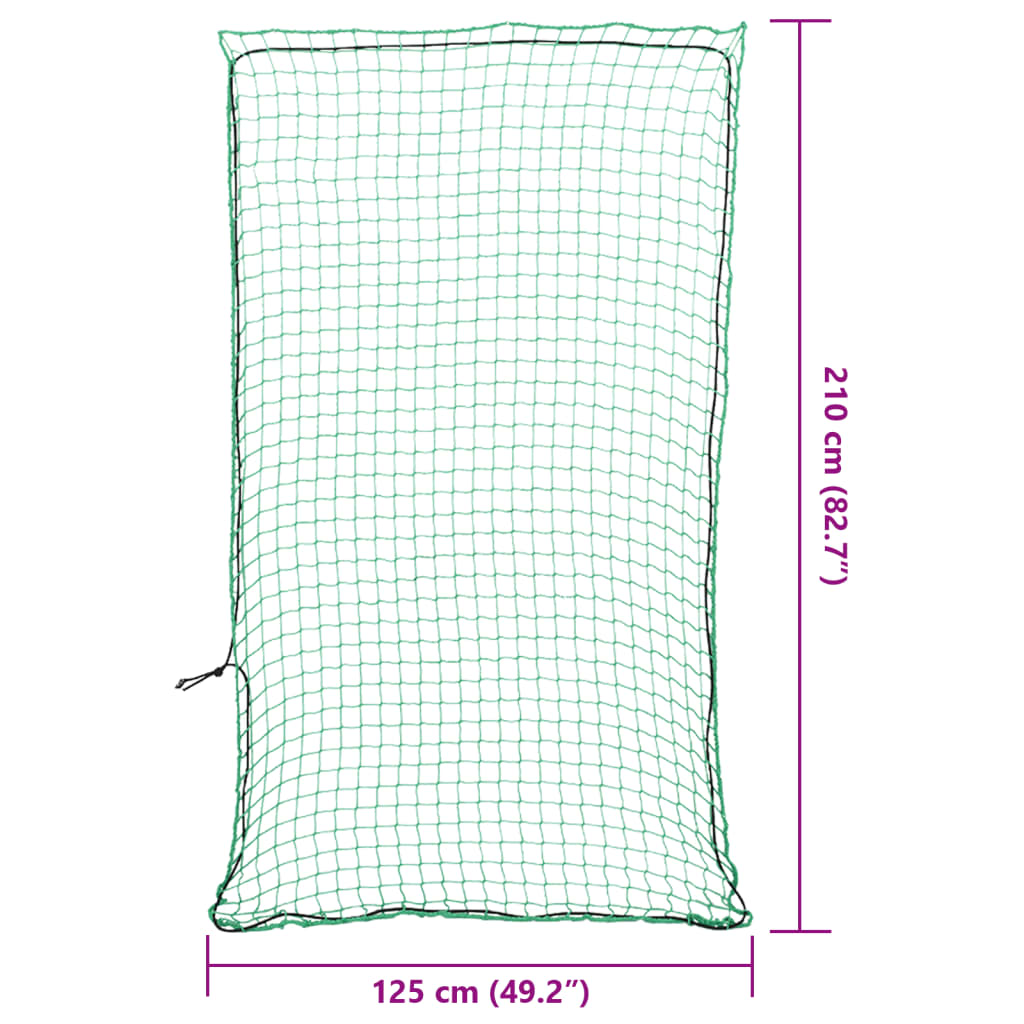 vidaXL Plasă de remorcă cu funie elastică, verde, 2,1x1,25 m, PP vidaXL Plasă de remorcă cu funie elastică, verde, 2,1x1,25 m, PP