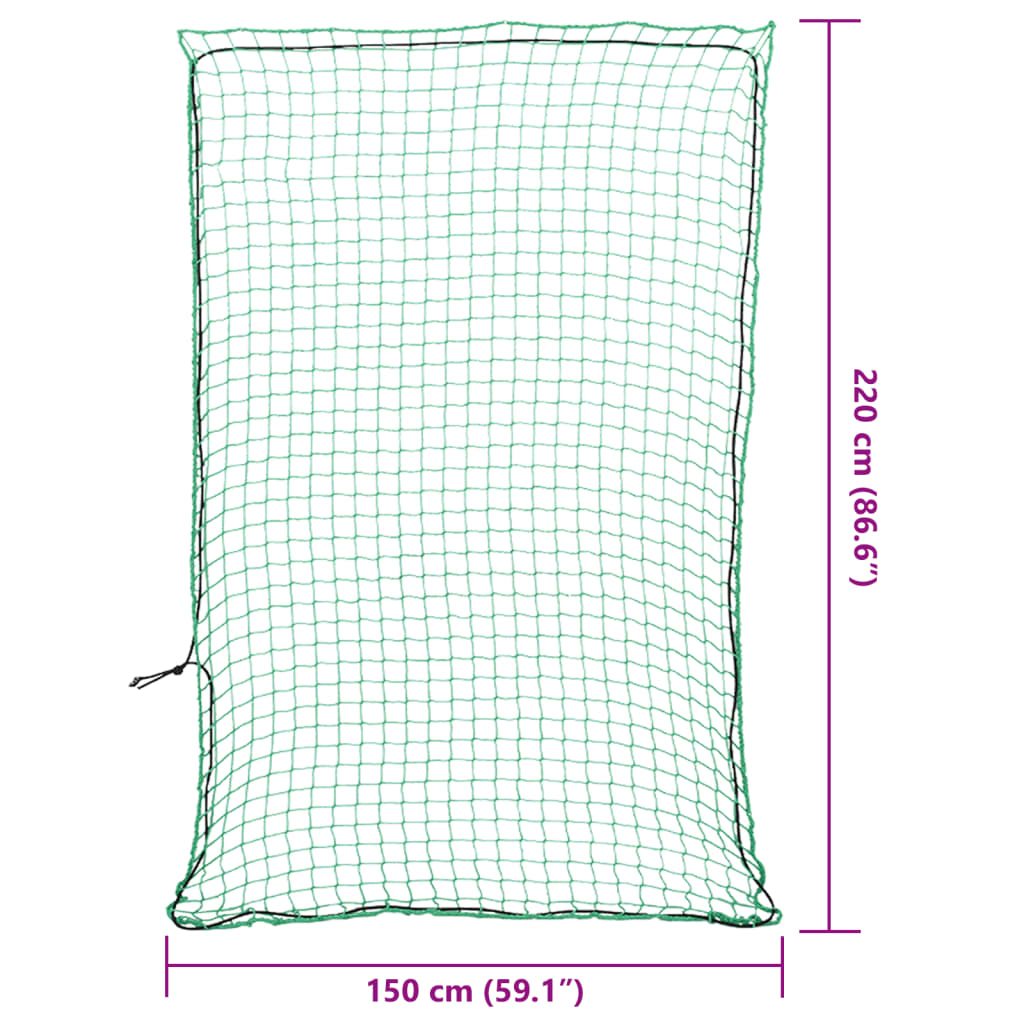 vidaXL Plasă de remorcă cu funie elastică, verde, 2,2x1,5 m, PP vidaXL Plasă de remorcă cu funie elastică, verde, 2,2x1,5 m, PP