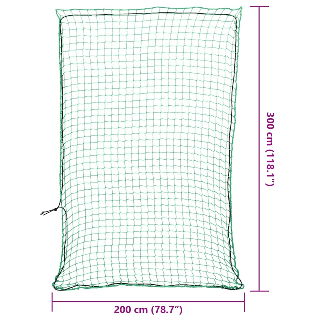 vidaXL Plasă de remorcă cu funie elastică, verde, 3x2 m, PP vidaXL Plasă de remorcă cu funie elastică, verde, 3x2 m, PP