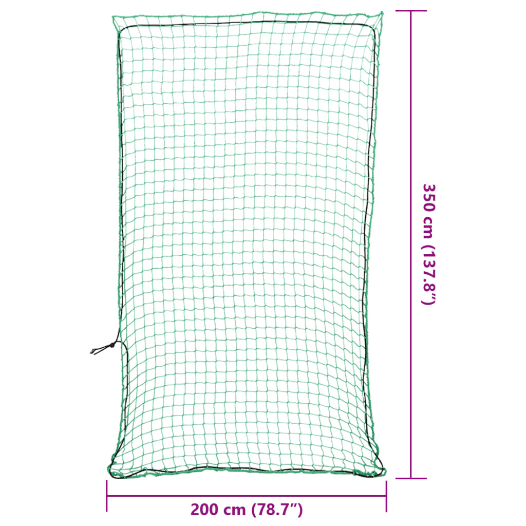 vidaXL Plasă de remorcă cu funie elastică, verde, 3,5x2 m, PP vidaXL Plasă de remorcă cu funie elastică, verde, 3,5x2 m, PP