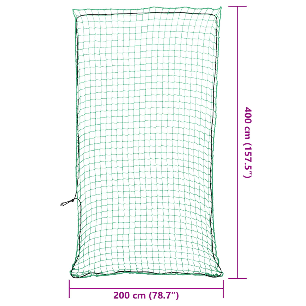 vidaXL Plasă de remorcă cu funie elastică, verde, 4x2 m, PP vidaXL Plasă de remorcă cu funie elastică, verde, 4x2 m, PP