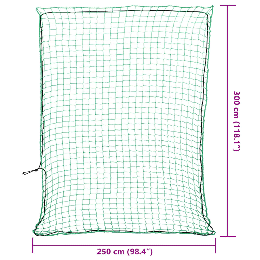 vidaXL Plasă de remorcă cu funie elastică, verde, 3x2,5 m, PP vidaXL Plasă de remorcă cu funie elastică, verde, 3x2,5 m, PP