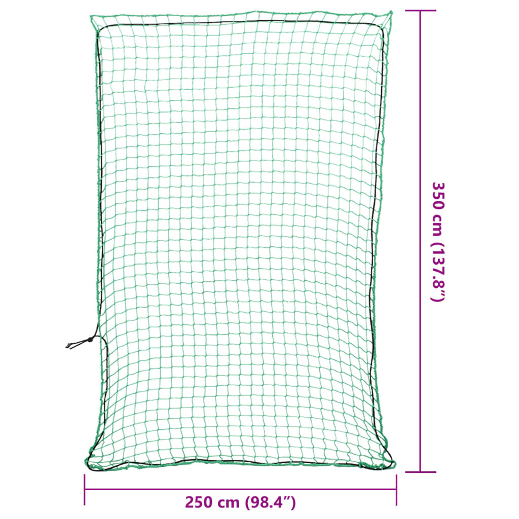 vidaXL Plasă de remorcă cu funie elastică, verde, 3,5x2,5 m, PP vidaXL Plasă de remorcă cu funie elastică, verde, 3,5x2,5 m, PP