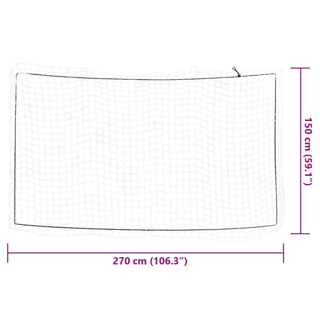 vidaXL Plasă de remorcă cu funie elastică, alb, 2,7x1,5 m, PP vidaXL Plasă de remorcă cu funie elastică, alb, 2,7x1,5 m, PP