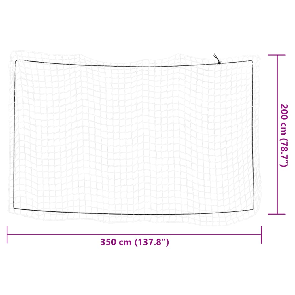 vidaXL Plasă de remorcă cu funie elastică, alb, 3,5x2 m, PP vidaXL Plasă de remorcă cu funie elastică, alb, 3,5x2 m, PP