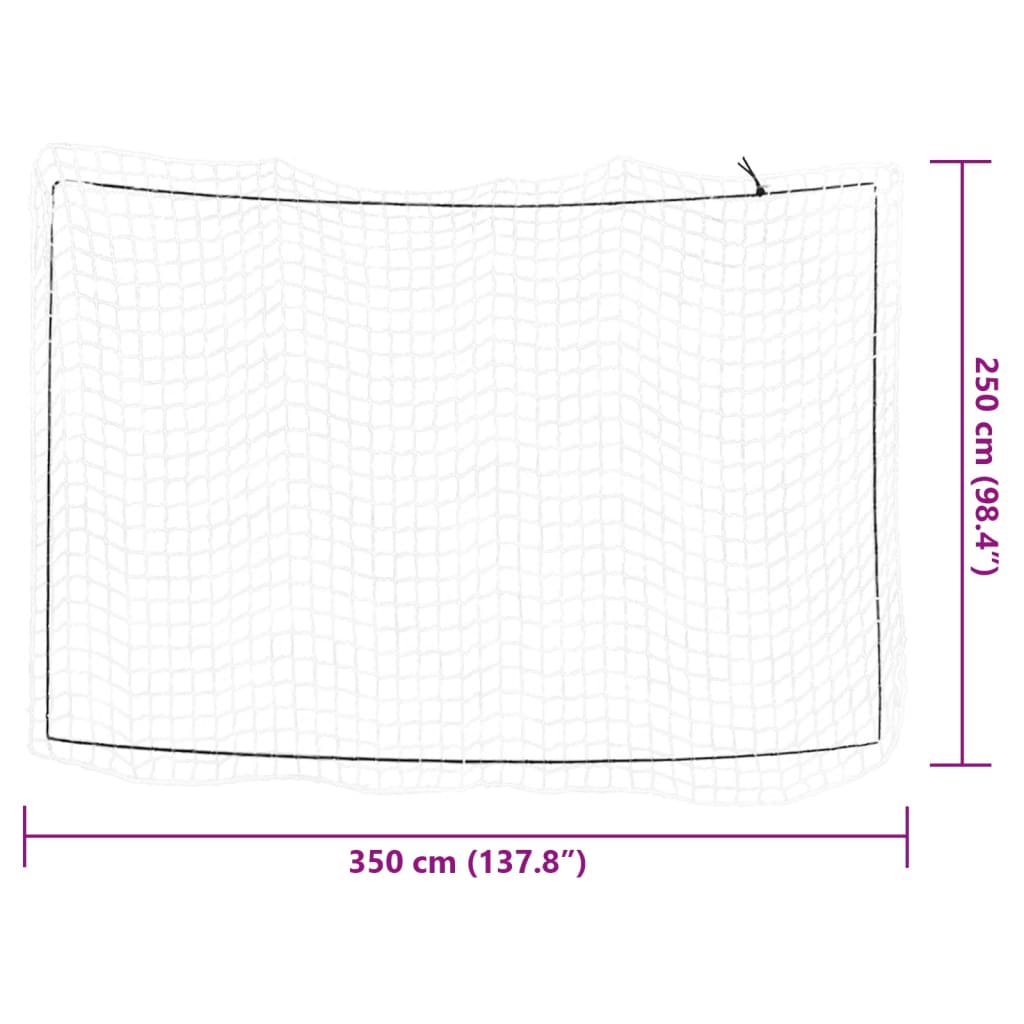 vidaXL Plasă de remorcă cu funie elastică, alb, 3,5x2,5 m, PP vidaXL Plasă de remorcă cu funie elastică, alb, 3,5x2,5 m, PP