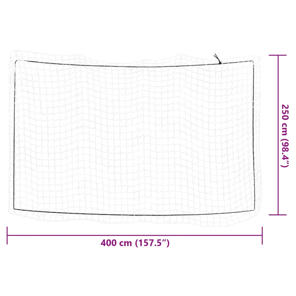 vidaXL Plasă de remorcă cu funie elastică, alb, 4x2,5 m, PP vidaXL Plasă de remorcă cu funie elastică, alb, 4x2,5 m, PP