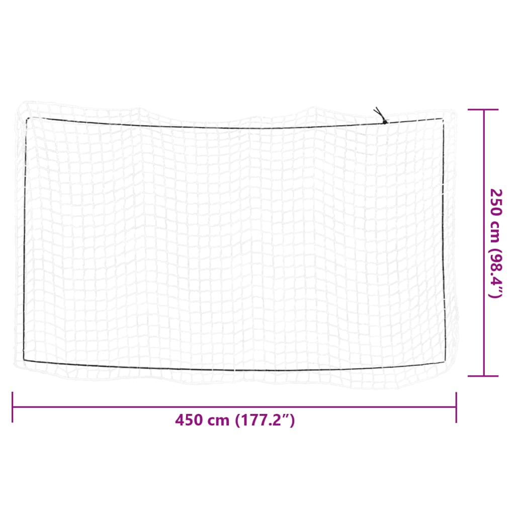 vidaXL Plasă de remorcă cu funie elastică, alb, 4,5x2,5 m, PP vidaXL Plasă de remorcă cu funie elastică, alb, 4,5x2,5 m, PP