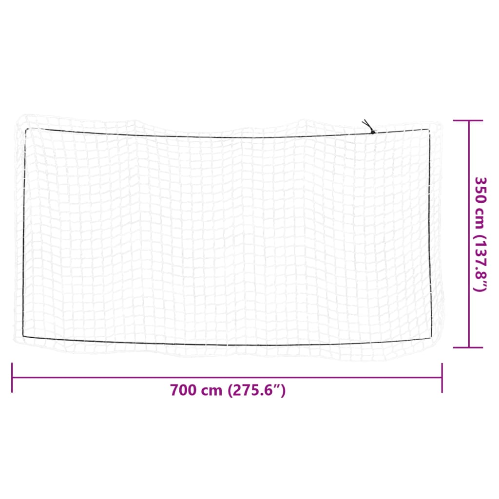 vidaXL Plasă de remorcă cu funie elastică, alb, 7x3,5 m, PP vidaXL Plasă de remorcă cu funie elastică, alb, 7x3,5 m, PP