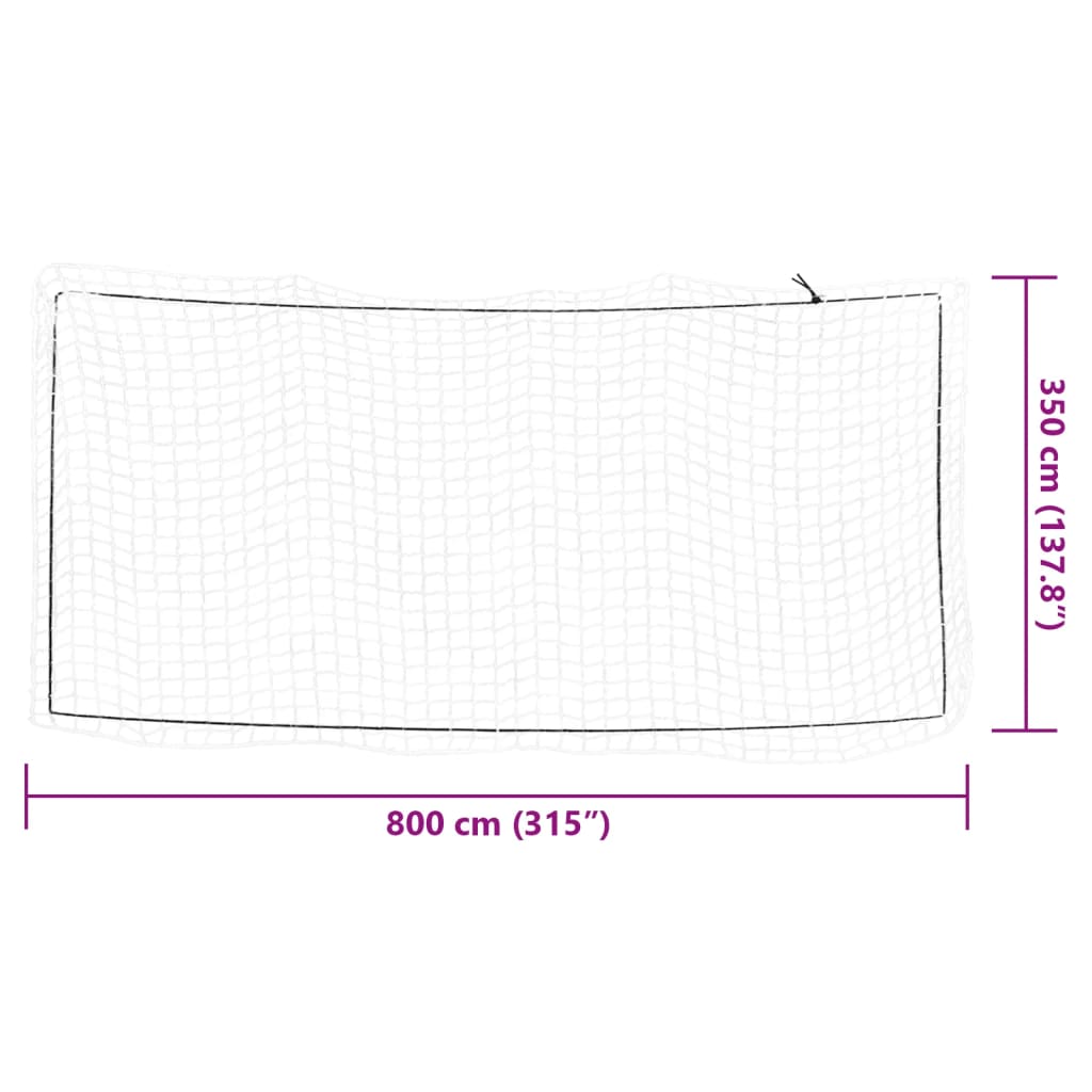 vidaXL Plasă de remorcă cu funie elastică, alb, 8x3,5 m, PP vidaXL Plasă de remorcă cu funie elastică, alb, 8x3,5 m, PP
