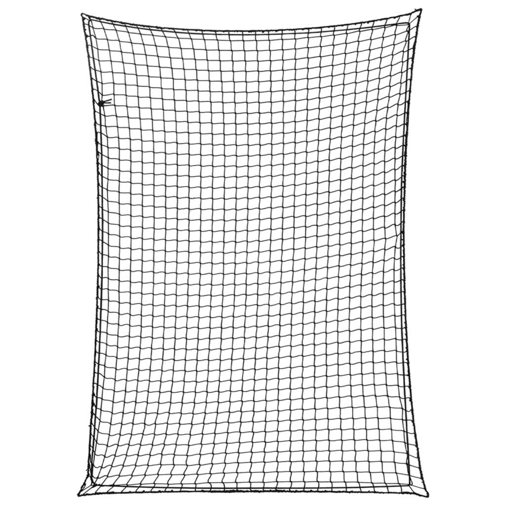 vidaXL Plasă de remorcă cu funie elastică, negru, 3,5x2,5 m, PP