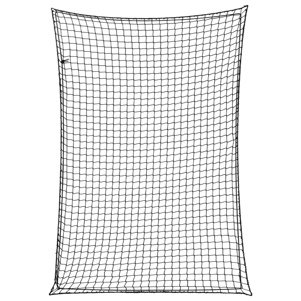 vidaXL Plasă de remorcă cu funie elastică, negru, 5x3,5 m, PP