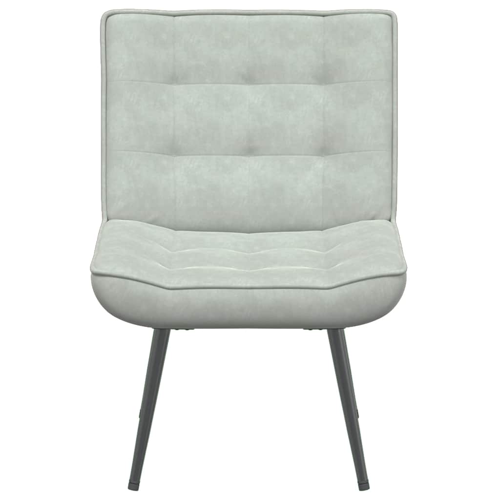 vidaXL Scaun de relaxare gri deschis 64x74x84 cm catifea vidaXL Scaun de relaxare gri deschis 64x74x84 cm catifea