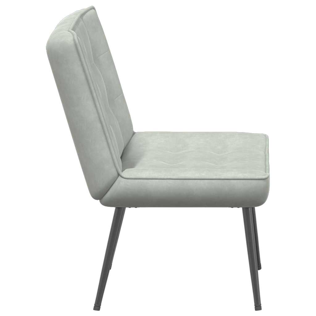 vidaXL Scaun de relaxare gri deschis 64x74x84 cm catifea vidaXL Scaun de relaxare gri deschis 64x74x84 cm catifea