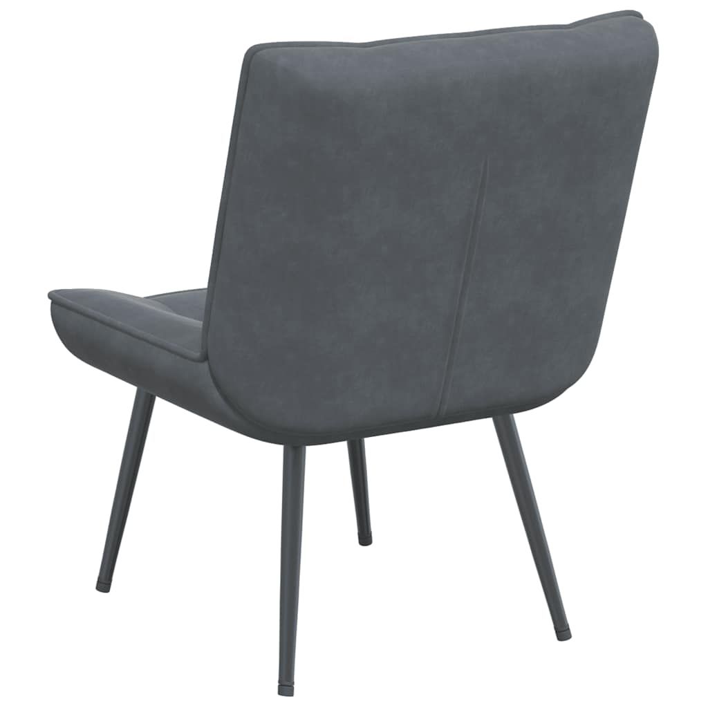vidaXL Scaun de relaxare gri închis 64x74x84 cm catifea vidaXL Scaun de relaxare gri închis 64x74x84 cm catifea