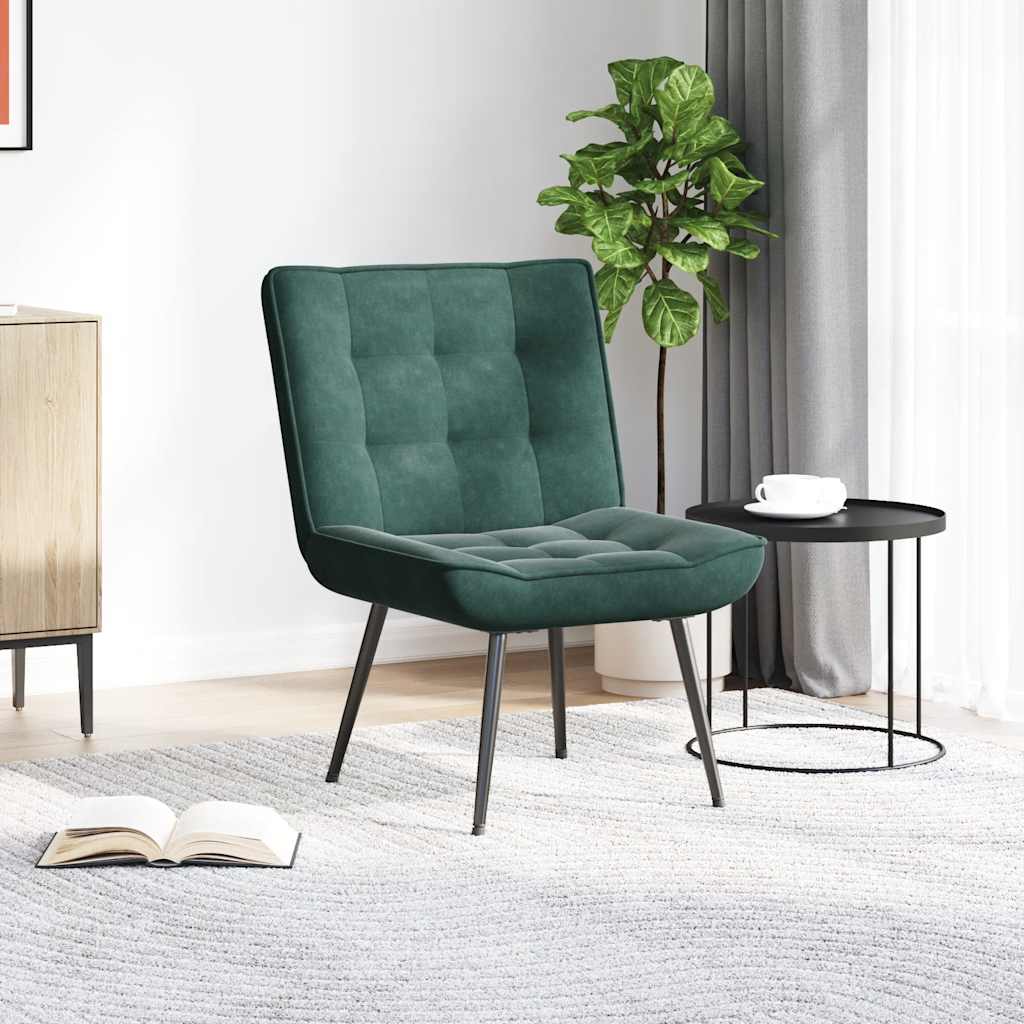 vidaXL Scaun de relaxare Verde închis 64x74x84 cm catifea vidaXL Scaun de relaxare Verde închis 64x74x84 cm catifea