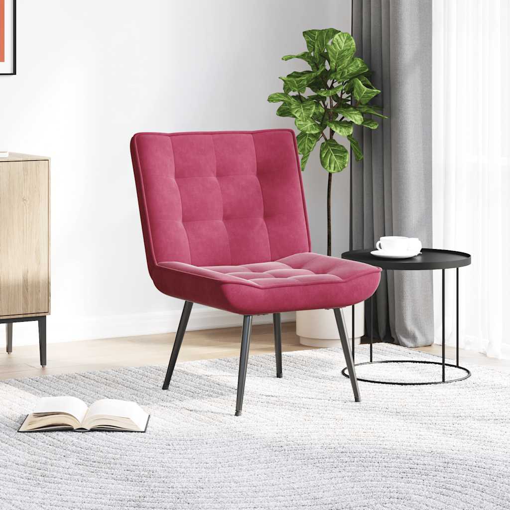 vidaXL Scaun de relaxare Vin Roșu 64x74x84 cm catifea