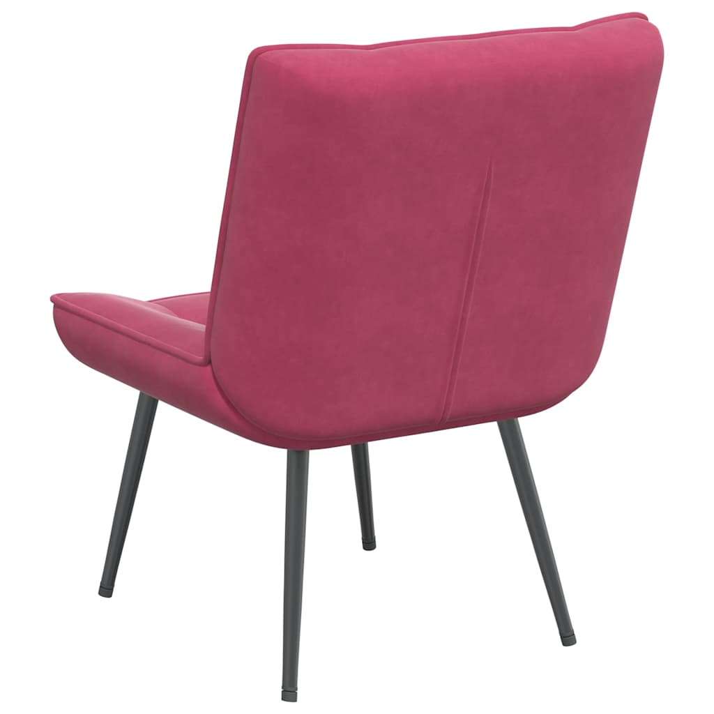 vidaXL Scaun de relaxare Vin Roșu 64x74x84 cm catifea