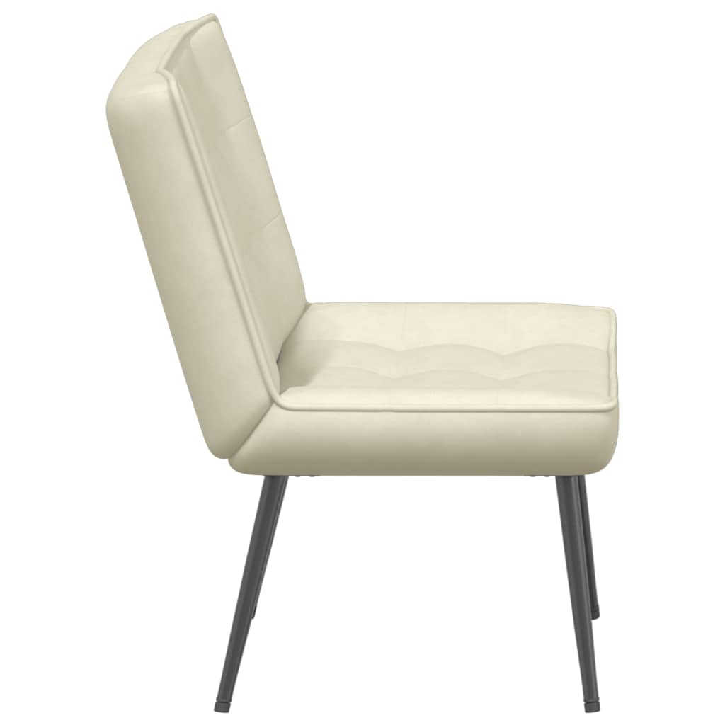 vidaXL Scaun de relaxare cremă 64x74x84 cm catifea
