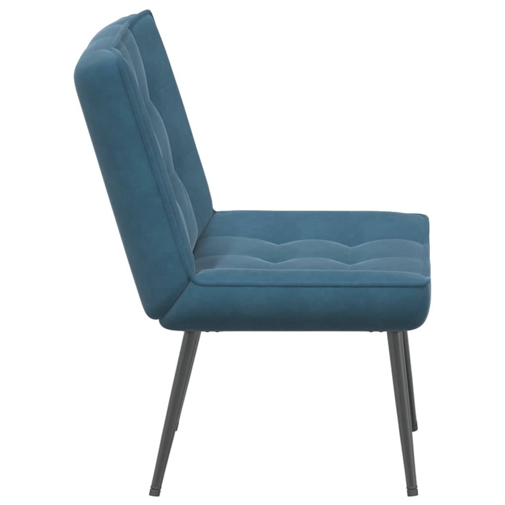 vidaXL Scaun de relaxare albastru 64x74x84 cm catifea vidaXL Scaun de relaxare albastru 64x74x84 cm catifea