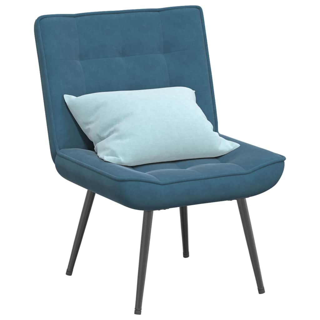 vidaXL Scaun de relaxare albastru 64x74x84 cm catifea vidaXL Scaun de relaxare albastru 64x74x84 cm catifea