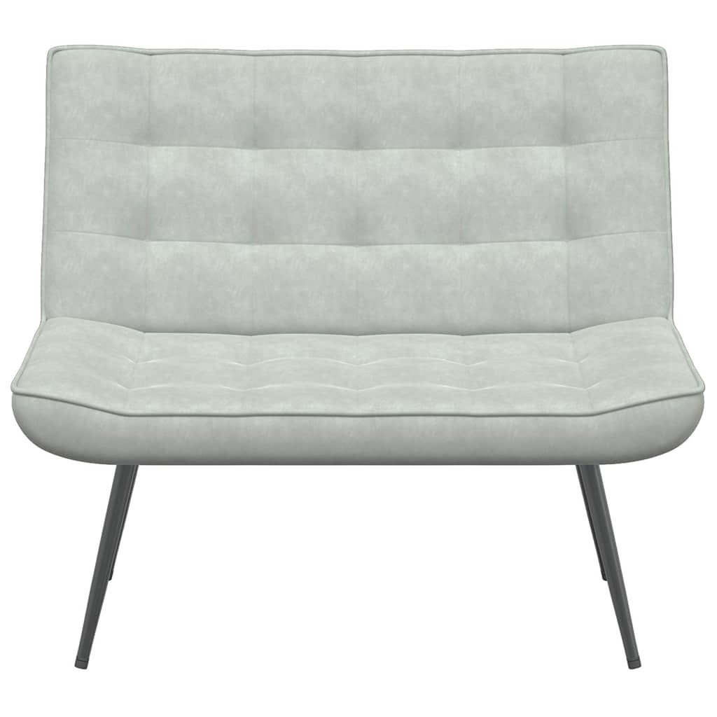 vidaXL Bancă gri deschis 110x74x84 cm catifea vidaXL Bancă gri deschis 110x74x84 cm catifea