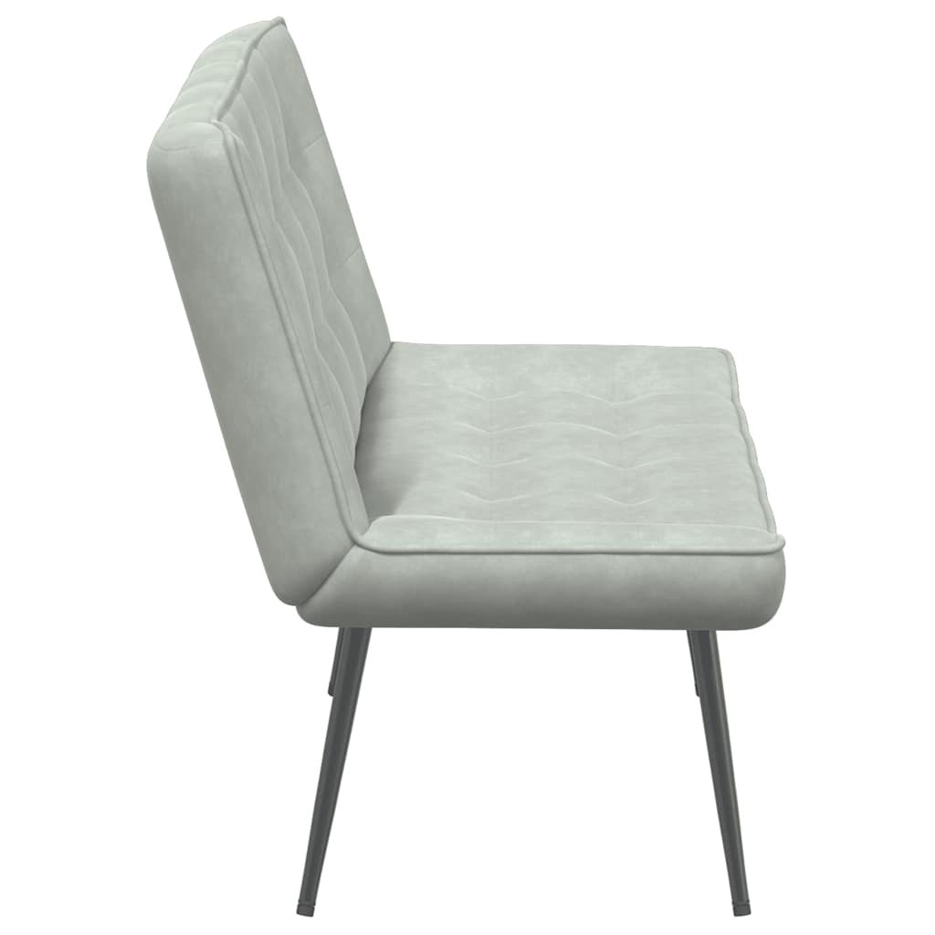 vidaXL Bancă gri deschis 110x74x84 cm catifea vidaXL Bancă gri deschis 110x74x84 cm catifea