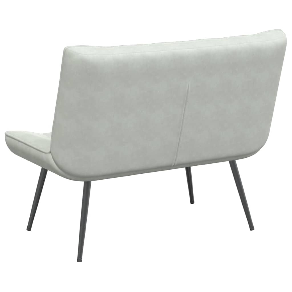 vidaXL Bancă gri deschis 110x74x84 cm catifea vidaXL Bancă gri deschis 110x74x84 cm catifea