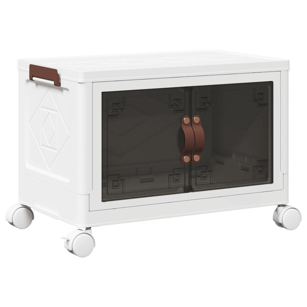 vidaXL Cutie de depozitare stivuită cu roți 28 L 48,5x29,5x33 cm vidaXL Cutie de depozitare stivuită cu roți 28 L 48,5x29,5x33 cm