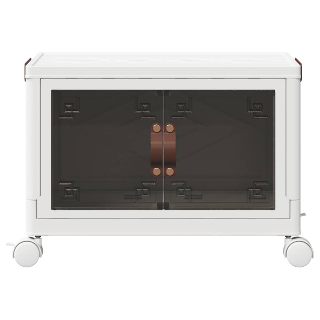 vidaXL Cutie de depozitare stivuită cu roți 28 L 48,5x29,5x33 cm vidaXL Cutie de depozitare stivuită cu roți 28 L 48,5x29,5x33 cm