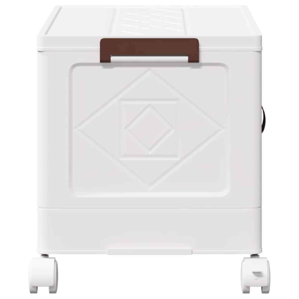 vidaXL Cutie de depozitare stivuită cu roți 28 L 48,5x29,5x33 cm vidaXL Cutie de depozitare stivuită cu roți 28 L 48,5x29,5x33 cm