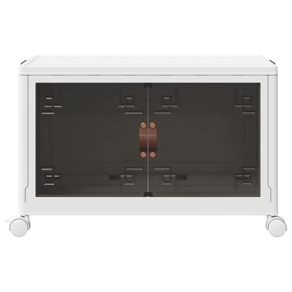 vidaXL Cutie de depozitare stivuită cu roți 75 L 64x40x41 cm vidaXL Cutie de depozitare stivuită cu roți 75 L 64x40x41 cm