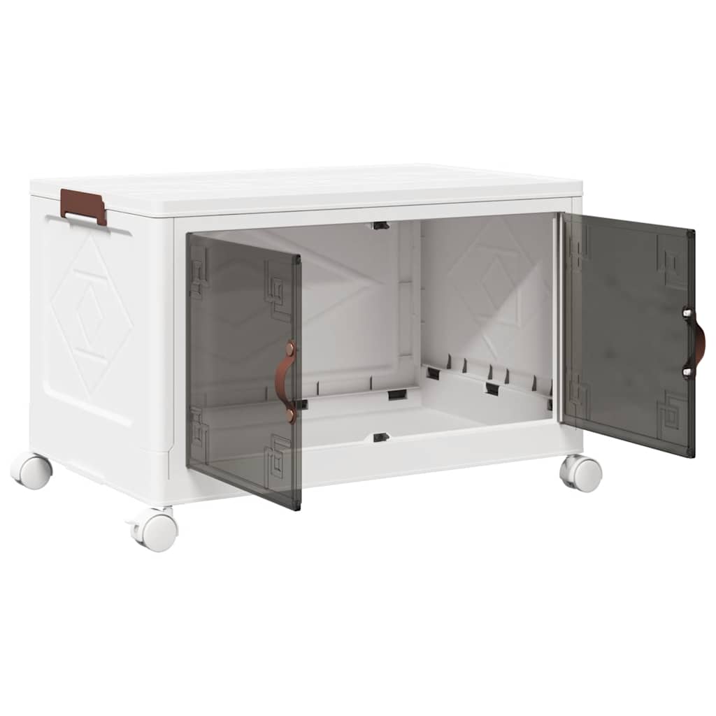 vidaXL Cutie de depozitare stivuită cu roți 75 L 64x40x41 cm vidaXL Cutie de depozitare stivuită cu roți 75 L 64x40x41 cm