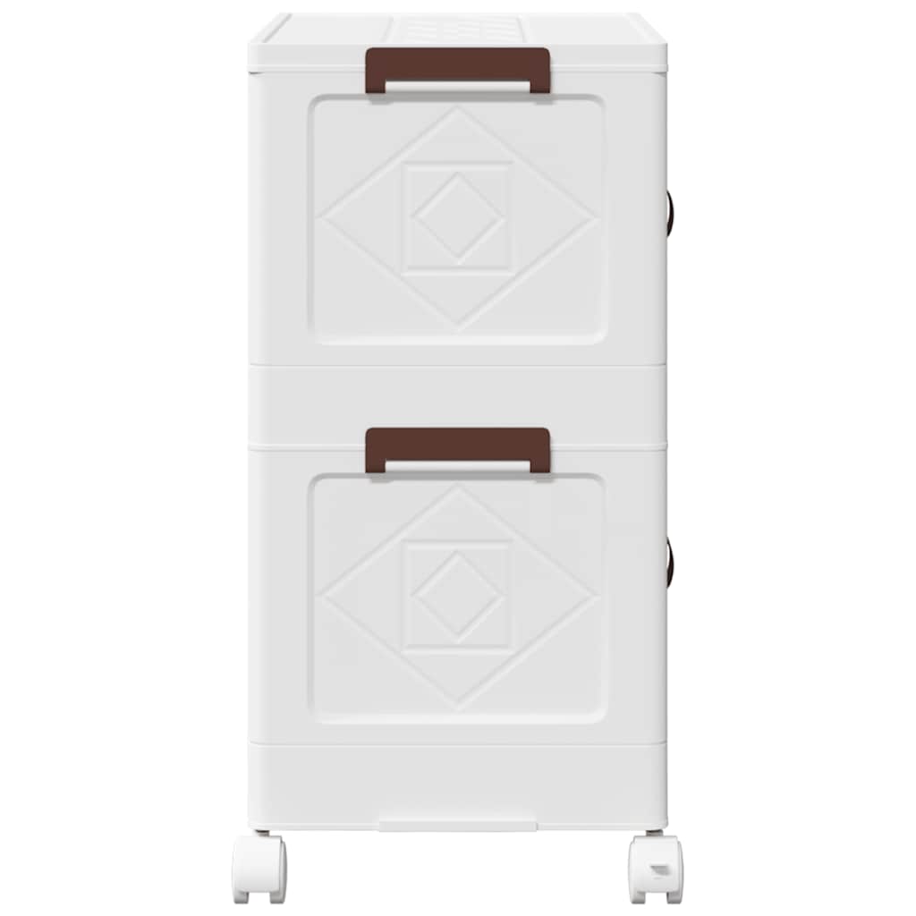 vidaXL Cutie de depozitare stivuită cu roți 28 L 48,5x29,5x59,5 cm vidaXL Cutie de depozitare stivuită cu roți 28 L 48,5x29,5x59,5 cm
