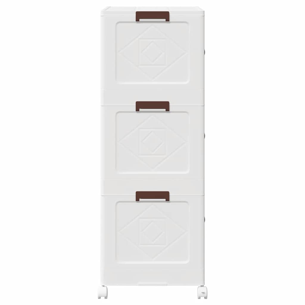 vidaXL Cutie de depozitare stivuită cu roți 3 niveluri 75 L vidaXL Cutie de depozitare stivuită cu roți 3 niveluri 75 L