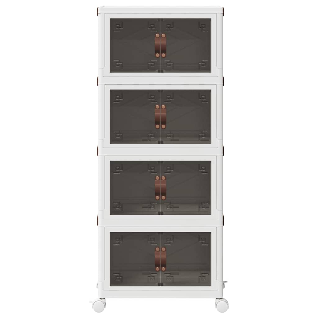 vidaXL Cutie de depozitare stivuită cu roți 4 niveluri 28 L vidaXL Cutie de depozitare stivuită cu roți 4 niveluri 28 L