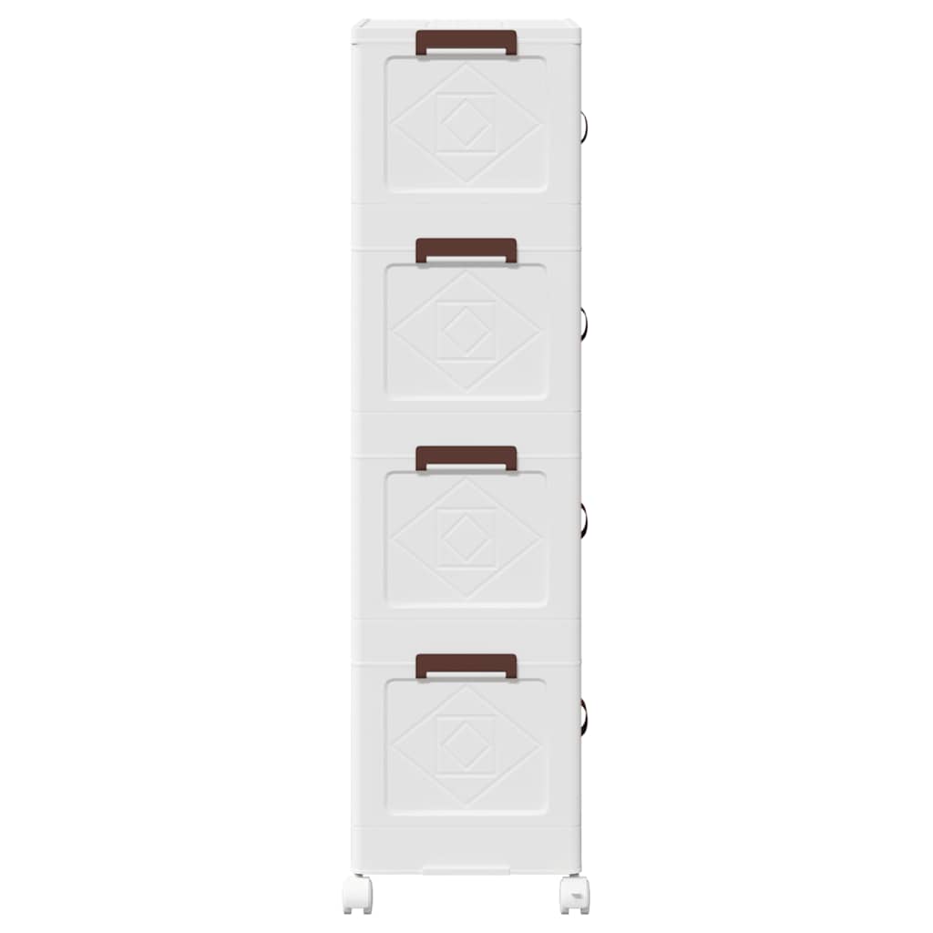 vidaXL Cutie de depozitare stivuită cu roți 4 niveluri 28 L vidaXL Cutie de depozitare stivuită cu roți 4 niveluri 28 L