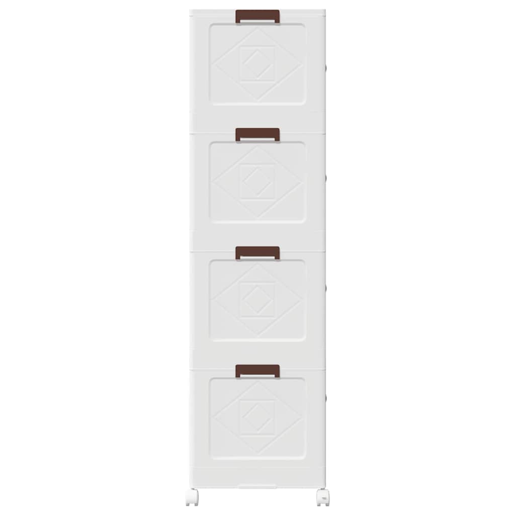 vidaXL Cutie de depozitare stivuită cu roți 4 niveluri 75L vidaXL Cutie de depozitare stivuită cu roți 4 niveluri 75L