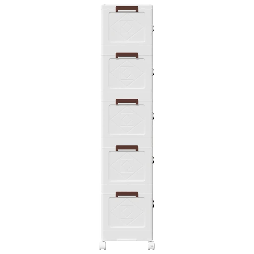 vidaXL Cutie de depozitare stivuită cu roți 5 niveluri 28 L vidaXL Cutie de depozitare stivuită cu roți 5 niveluri 28 L