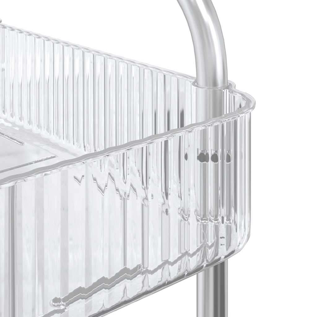 vidaXL Cărucior de depozitare cu 3 niveluri transparent acrilic vidaXL Cărucior de depozitare cu 3 niveluri transparent acrilic