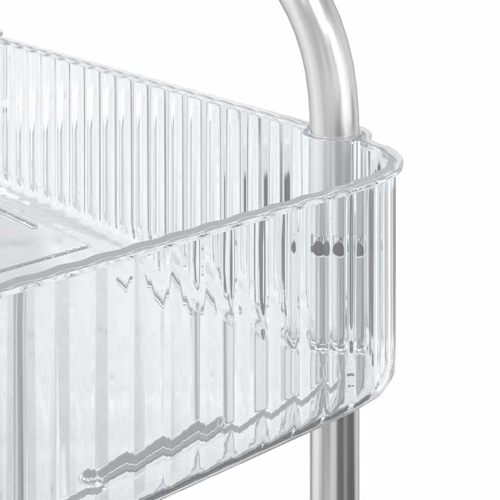 vidaXL Cărucior de depozitare cu 4 niveluri, transparent acrilic vidaXL Cărucior de depozitare cu 4 niveluri, transparent acrilic